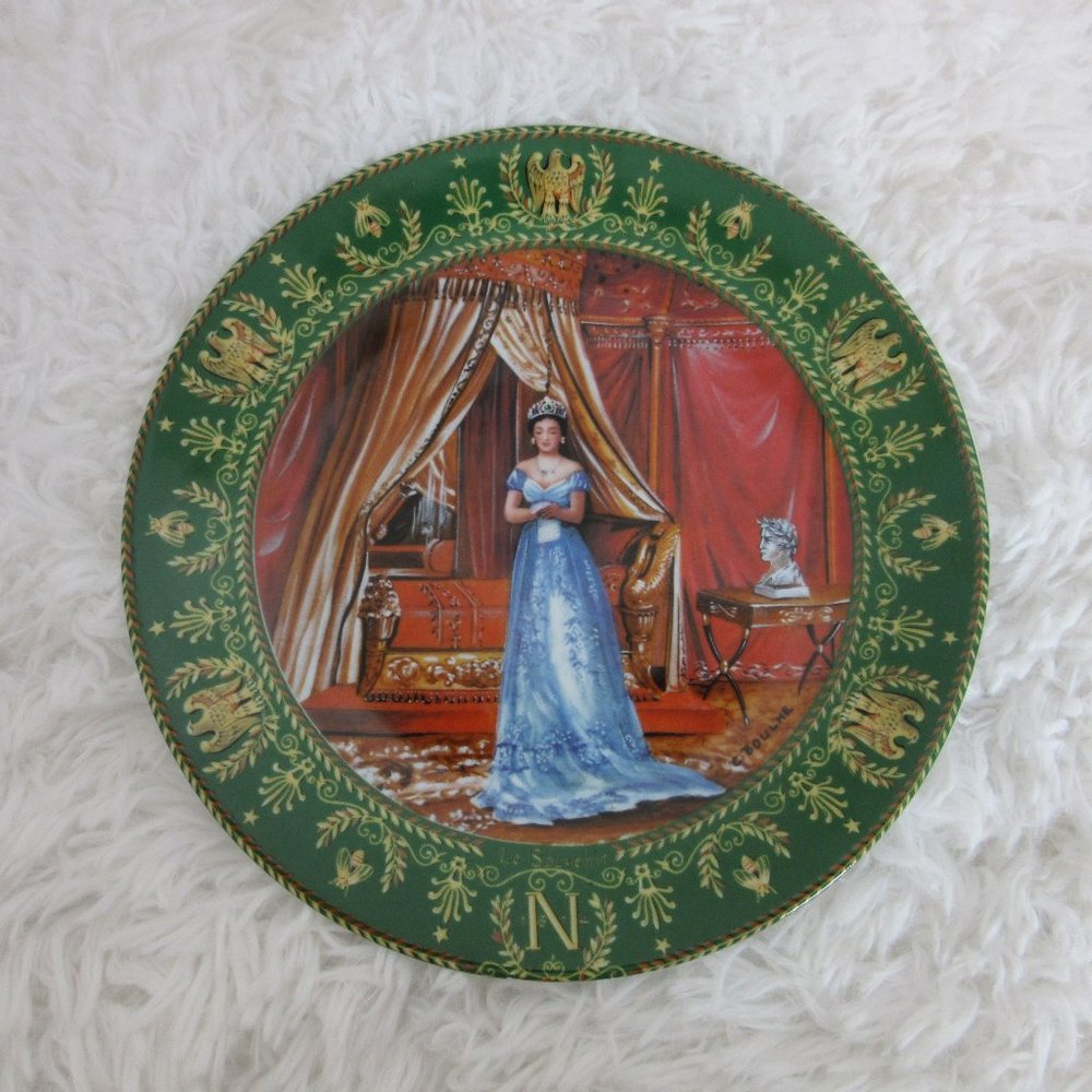 D'arceau Limoges Plate Josephine Napoleon de Boulme "Le Souvenir " 1986 Limited